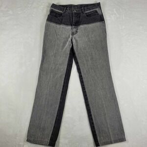 Vintage Sergio Valente Jeans Men's 29x28 Black Gray Western Pants Made in Taiwan